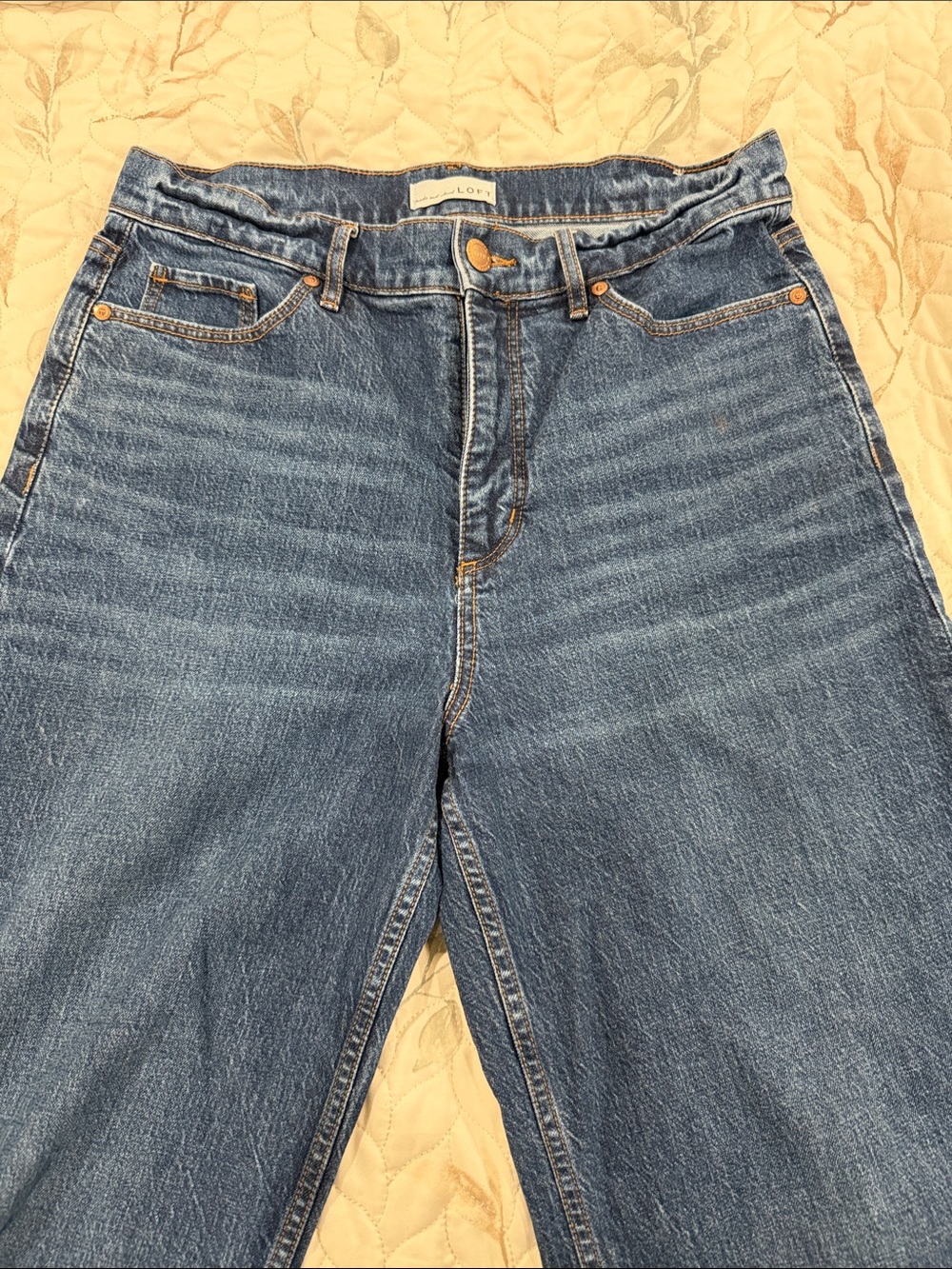 LOFT Straight-Leg Women's Jeans in Medium Blue Wash